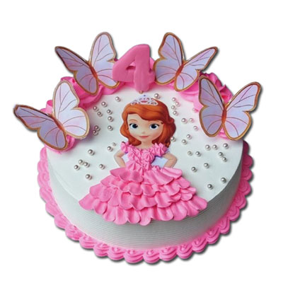 "Floral Bouquet Design Pineapple Cake - 3 Kgs (Code F01) - Click here to View more details about this Product